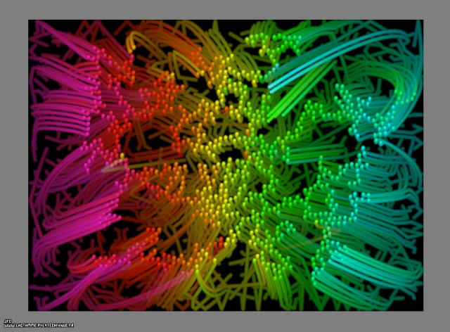Les trajectoires des particules d'agrégats fractals bidimensionnels obtenus par collage de 100% de celles-ci lors de leurs collisions, dans un champ de gravitation central attractif, Colonna Jean-François