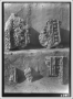 Fragments de blocs sculptés trouvés dans le portique ouest devant le propylée, temple de Bêl (Palmyre, Syrie)