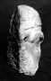 Tête d'albâtre trouvée sur l'agora, de profil (Palmyre, Syrie)